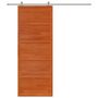Voir la diapositive 3 : VIDAXL Porte de grange marron cire 80x208 cm bois massif de pin