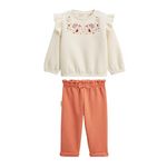 Petit Béguin Ensemble enfant sweat et pantalon en molleton Manouk. Coloris disponibles : Rose