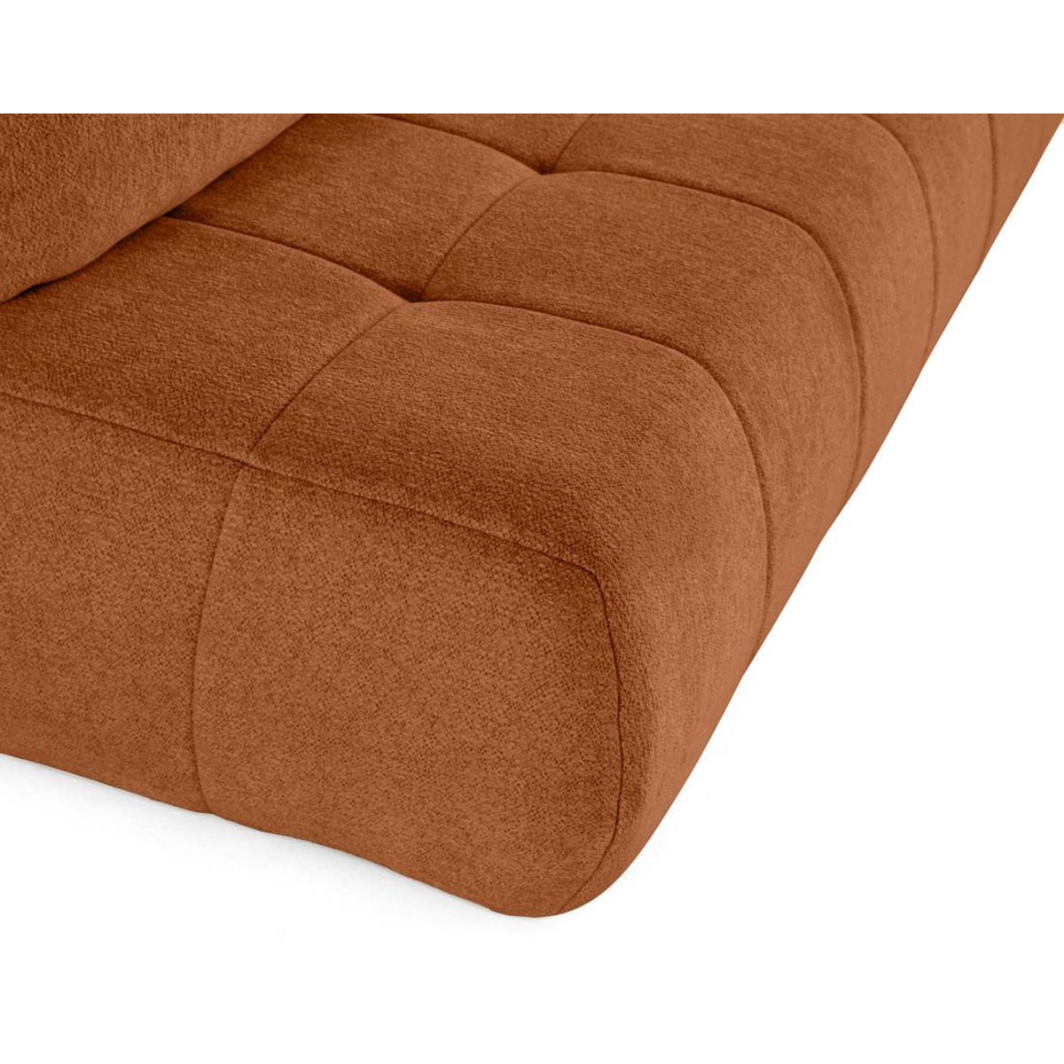 BEST MOBILIER Bowie - canapé 3 places convertible coffre + coussin rond inclus en tissu texturé