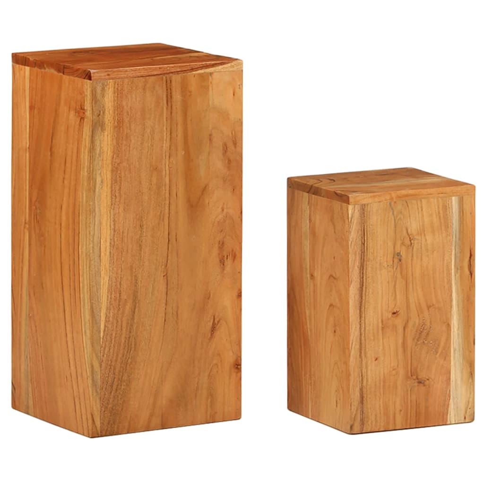 Voir la diapositive 1 : VIDAXL Supports pour plantes 2 pcs bois d'acacia massif