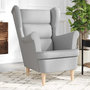 Voir la diapositive 1 : VIDAXL Fauteuil gris nuage 74x84x100 cm tissu