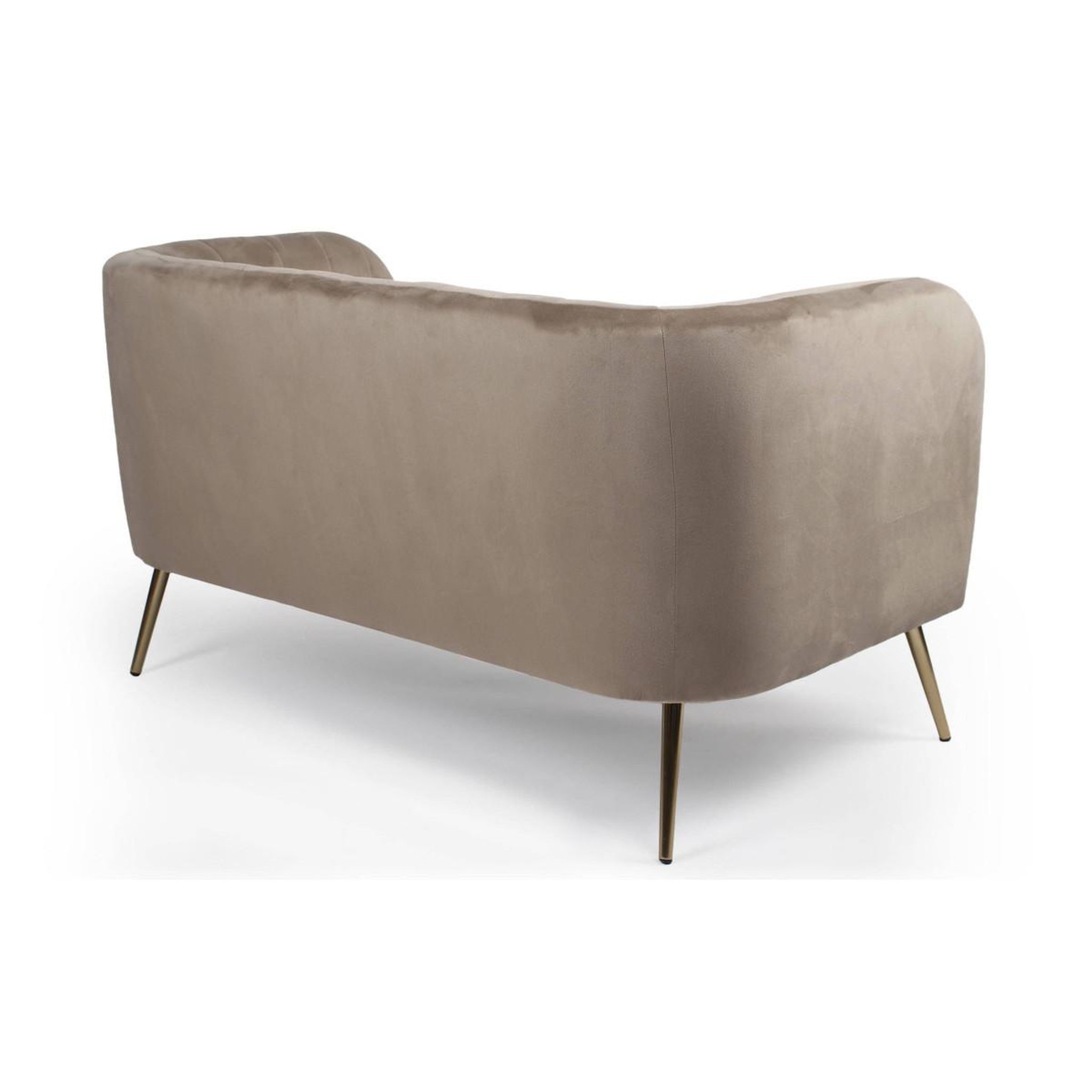 Voir la diapositive 4 : Paris Prix Canapé 2 places en velours  reuben  128cm taupe