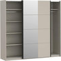 Voir la diapositive 6 : MARKET24 Armoire de chambre - Décor Sable - 2 portes coulissantes - Miroir - L220,1 x P61,2 x H210,5 cm