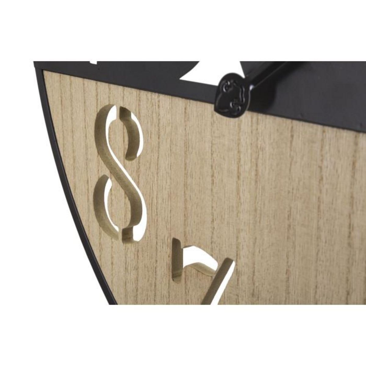 Paris Prix Horloge Murale en Métal  Palm  60cm Naturel & Noir