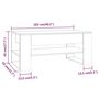 Voir la diapositive 6 : VIDAXL Table basse chene sonoma 102x55x45 cm bois d'ingenierie