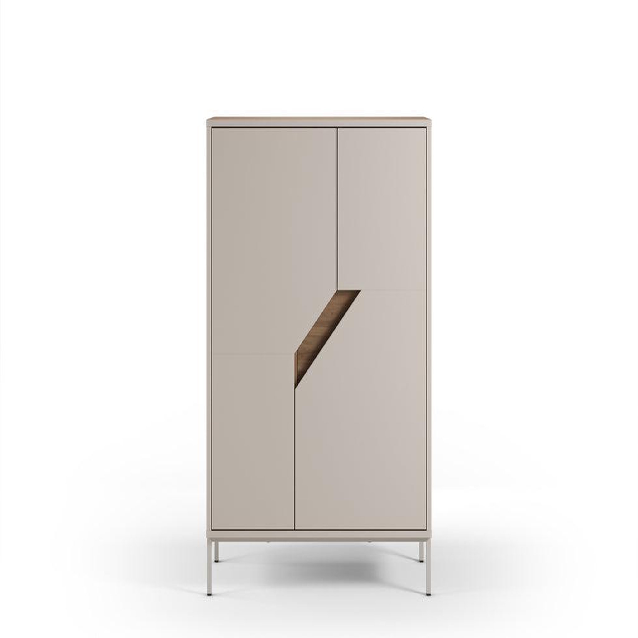 CASANOVA PARIS Dalia - commode 2 tiroirs 85cm en mélamine - beige
