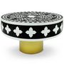 Voir la diapositive 2 : Paris Prix Table Basse Ronde  Croix  71cm Noir & Blanc