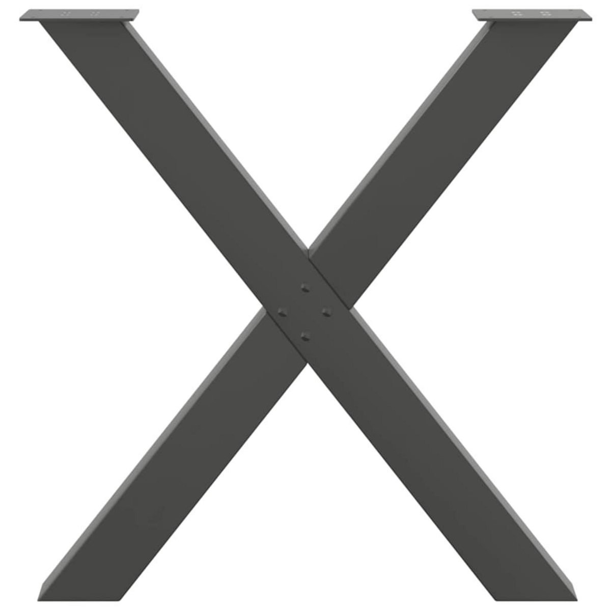 VIDAXL Pieds de table a manger forme de X 3 pcs 70x(72-73) cm acier
