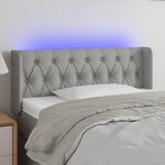 VIDAXL Tete de lit a LED Gris clair 93x16x78/88 cm Tissu
