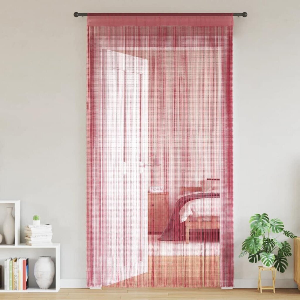 VIDAXL Rideaux a fils 2 pcs rose 100x250 cm