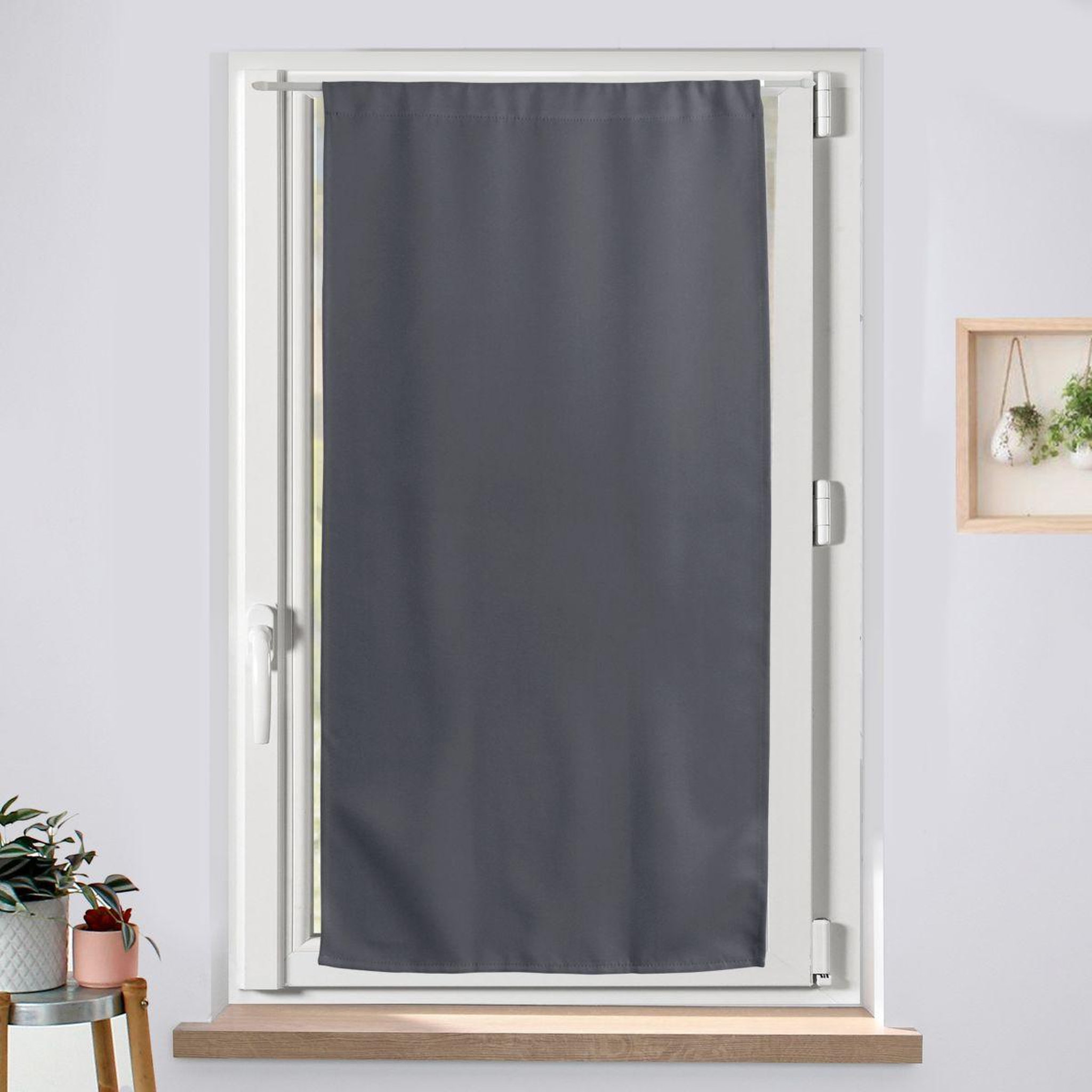 Voir la diapositive 3 : ENJOY HOME Rideau occultant  reglisse  60x120cm gris foncé
