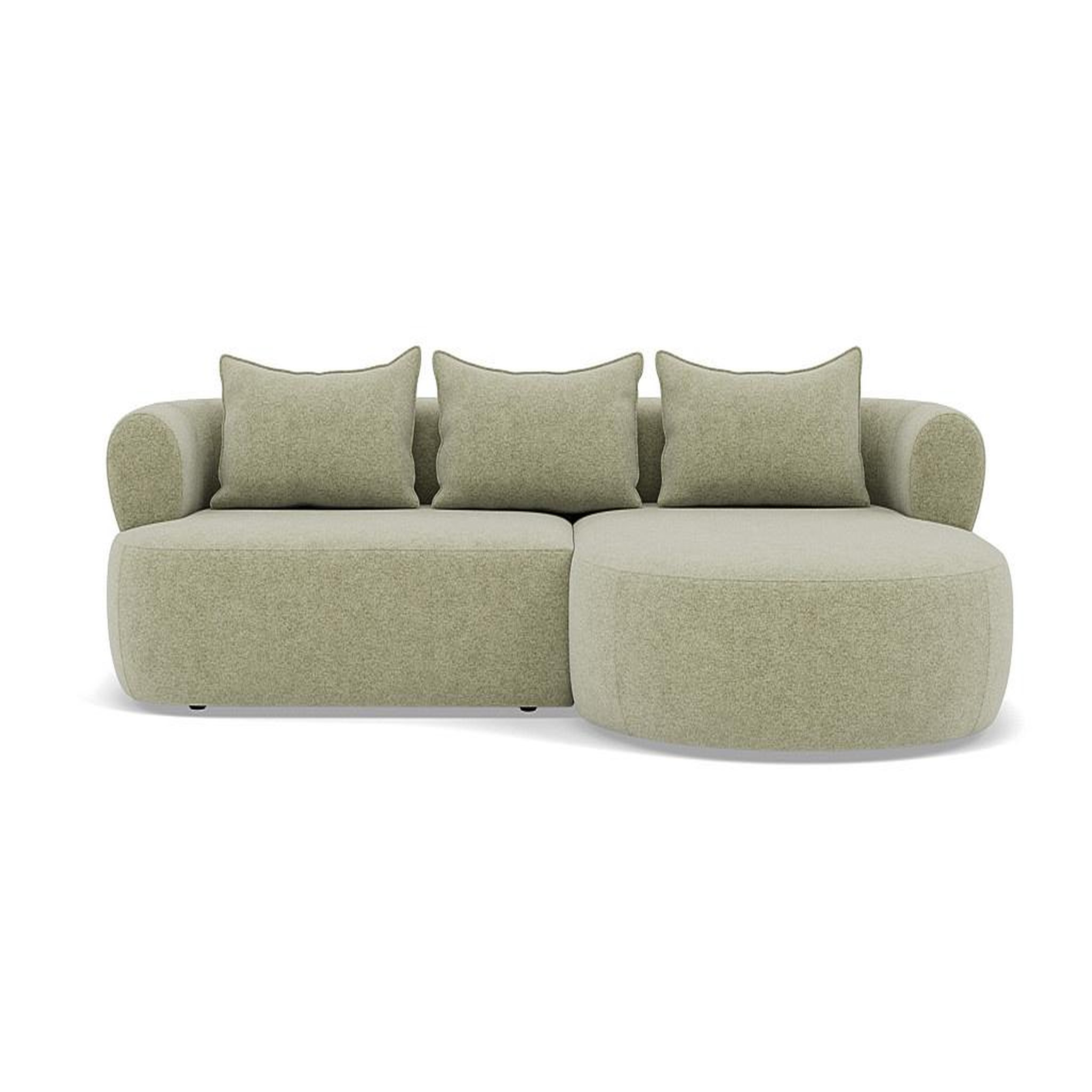 Voir la diapositive 1 : BEST MOBILIER Angela - canapé d'angle droit 4 places en velours texturé