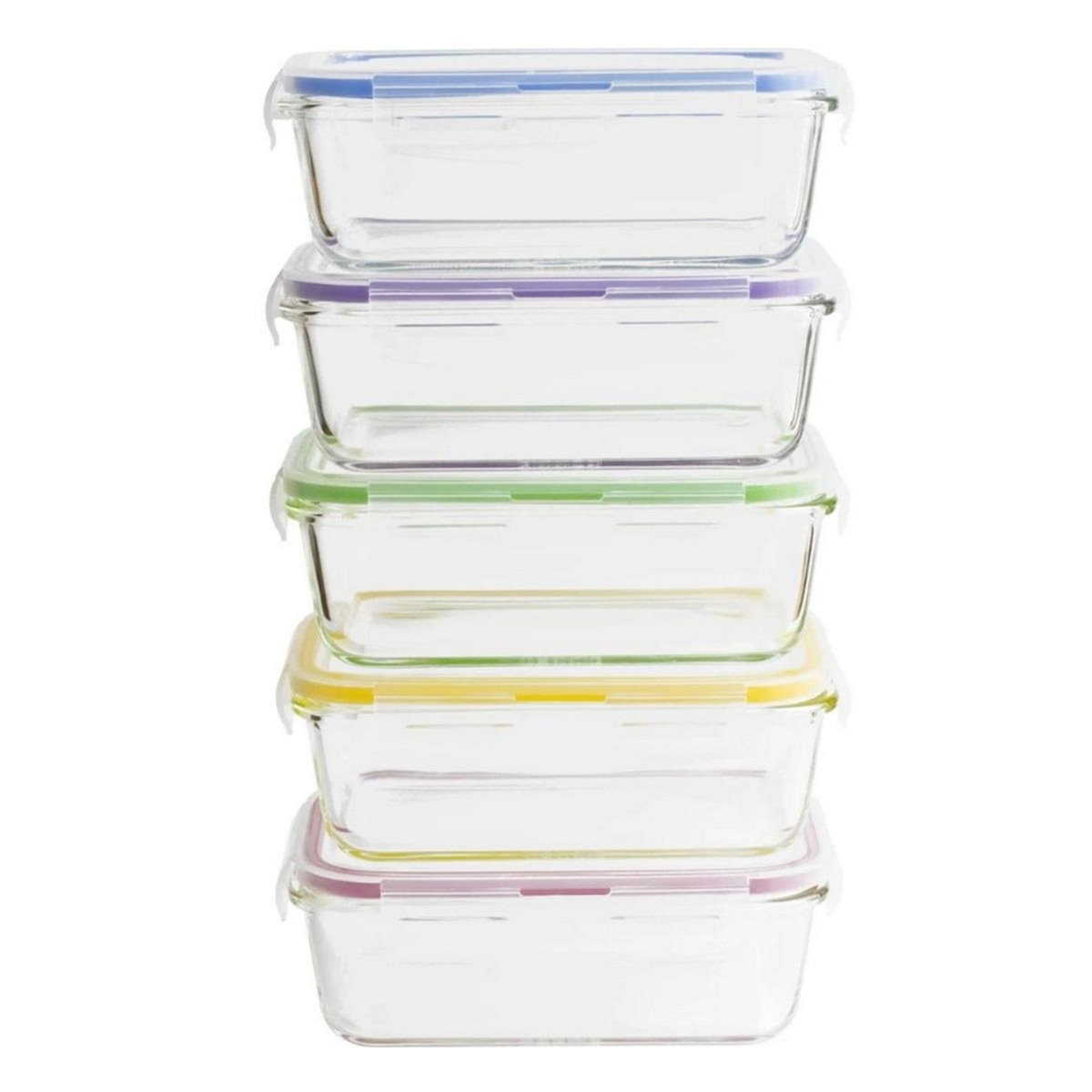 PEBBLY 5 boîtes rectangulaires batch cooking - PKV-5SRB