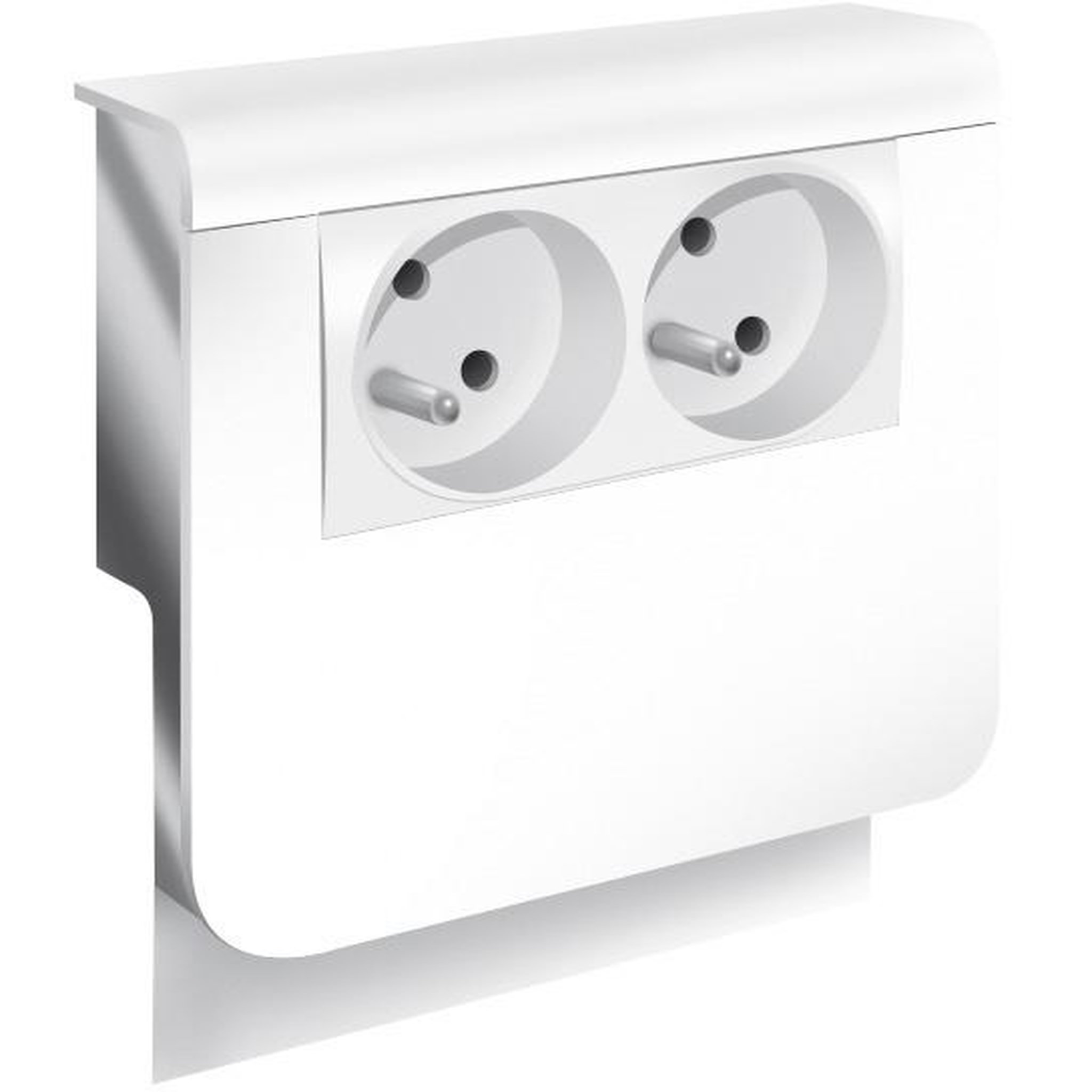 CENTRALE BRICO Adaptateur blanc pour plinthe, H. 19 x P.16.5 cm