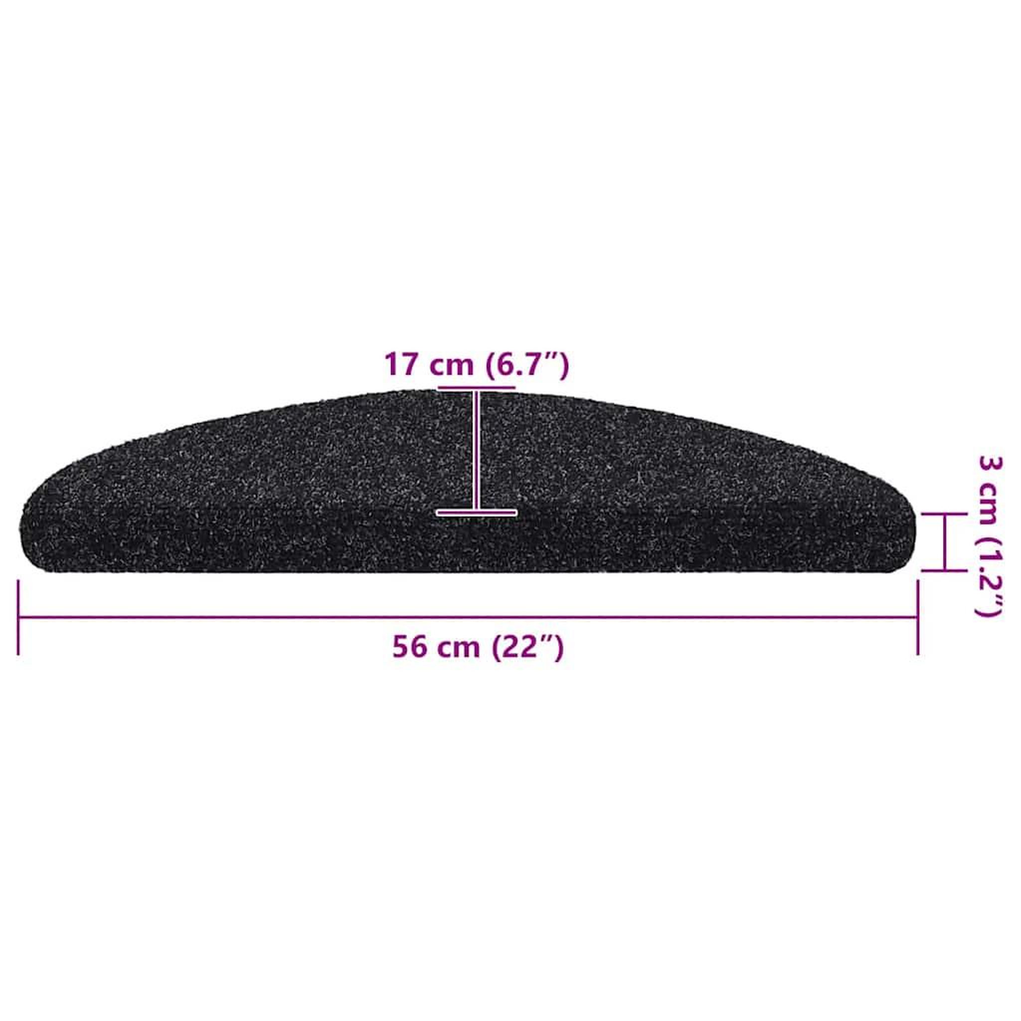 Voir la diapositive 6 : VIDAXL Tapis d'escalier auto-adhesifs 20 pcs noir 56x17x3 cm
