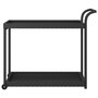 Voir la diapositive 3 : VIDAXL Chariot de bar Noir 100x45x83 cm Resine tressee