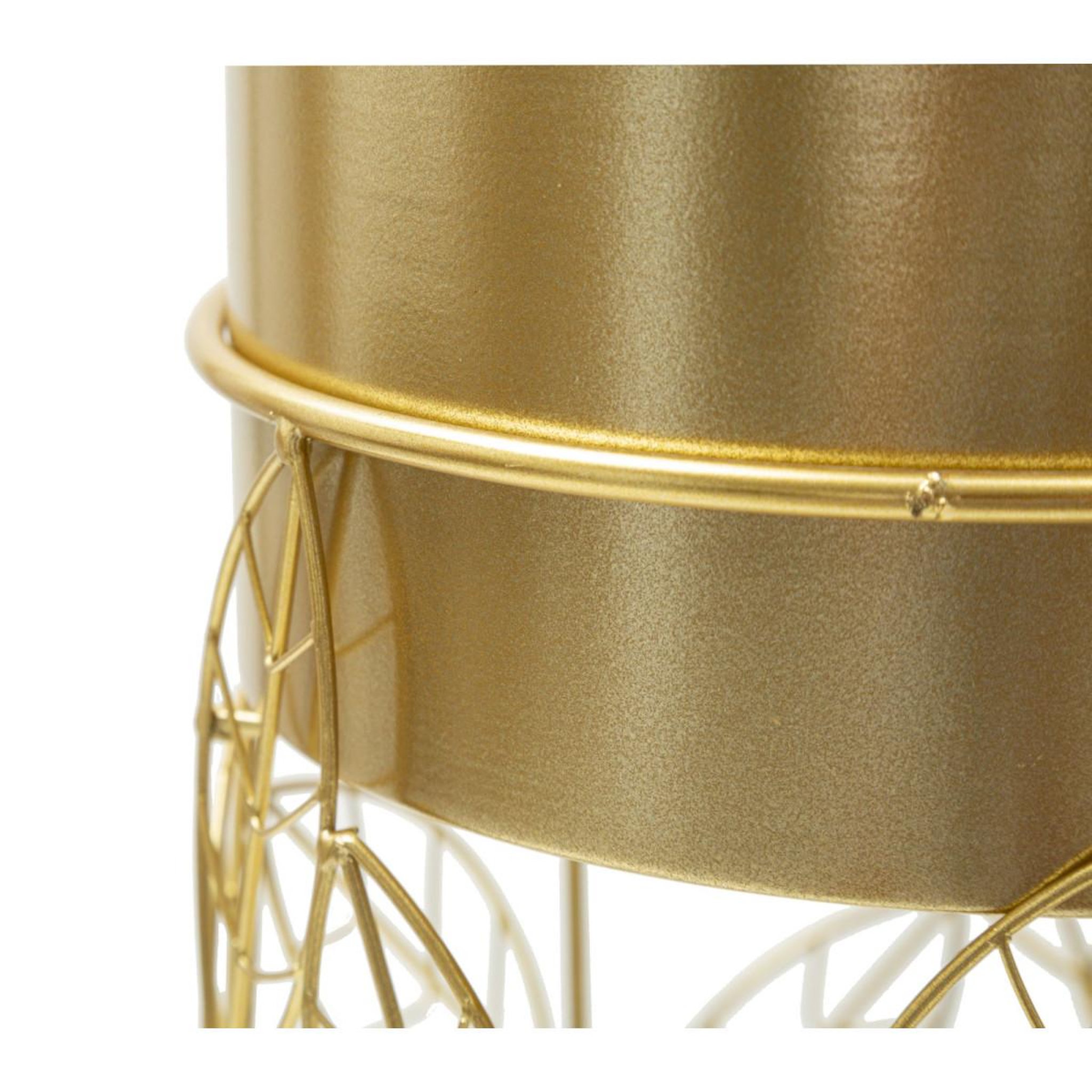 Voir la diapositive 3 : Paris Prix Lot de 2 cache-pots sur pied  livi  43cm or