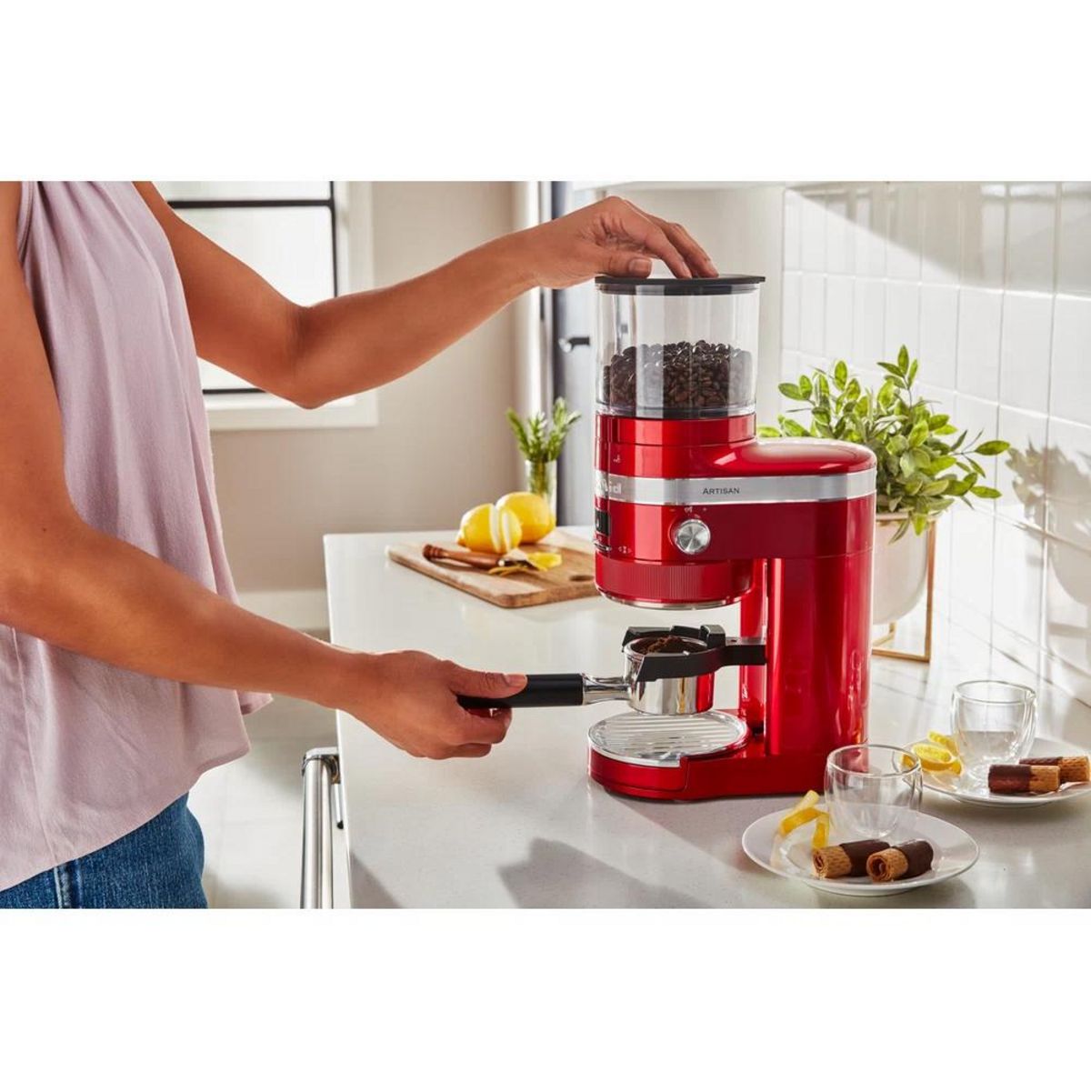 KitchenAid Moulin à café 340g 240w pomme d'amour - 5kcg8433eca