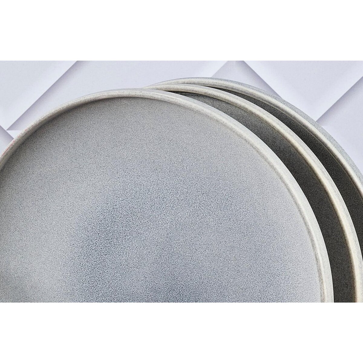 BJORN Assiette STONE Ø27,5cm - 6 pièces - Gris lune