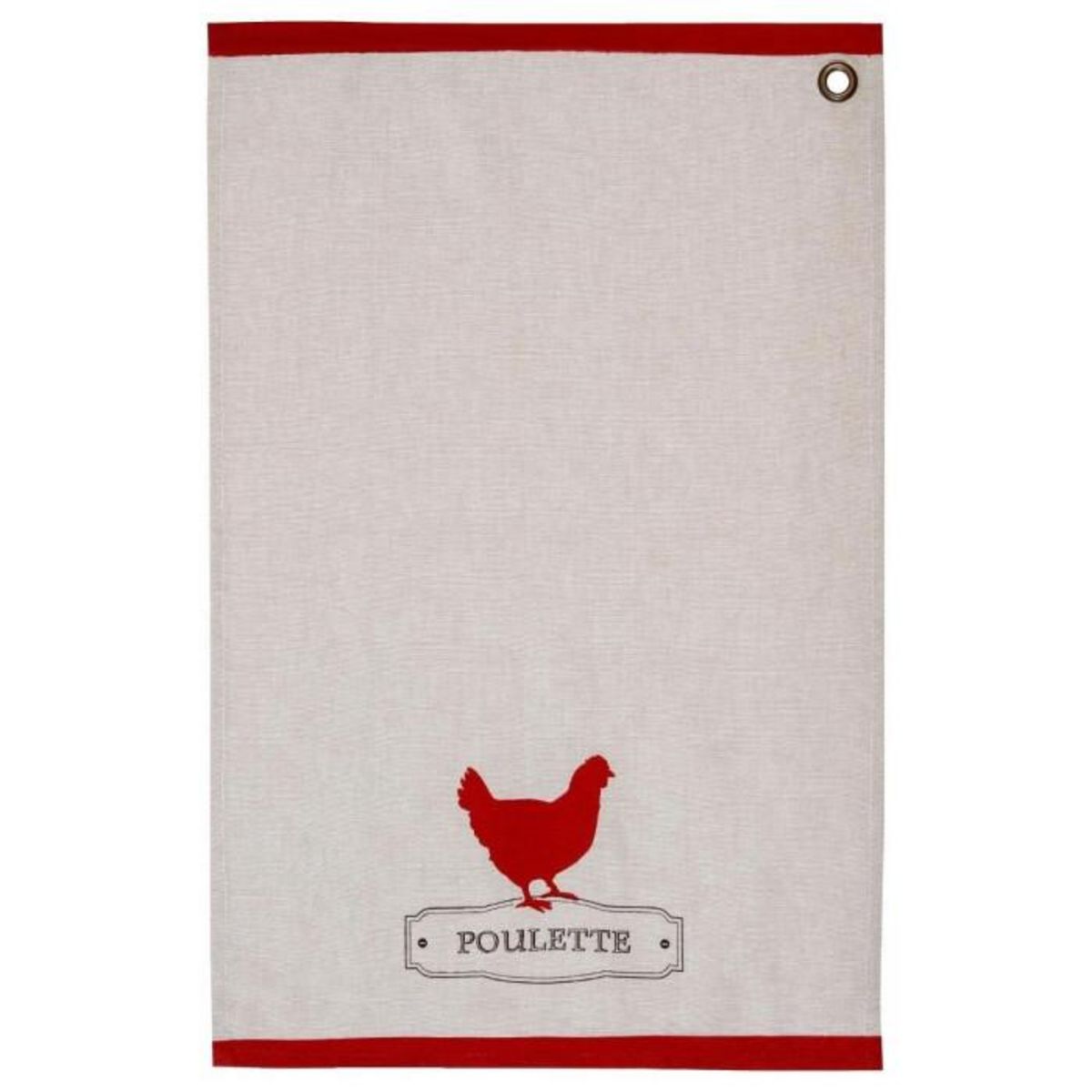 ATMOSPHERA Lot de 2 Torchons de Cuisine  Poulette  70cm Multicolore