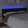 Voir la diapositive 4 : VIDAXL Tete de lit a LED Noir 203x16x78/88 cm Similicuir