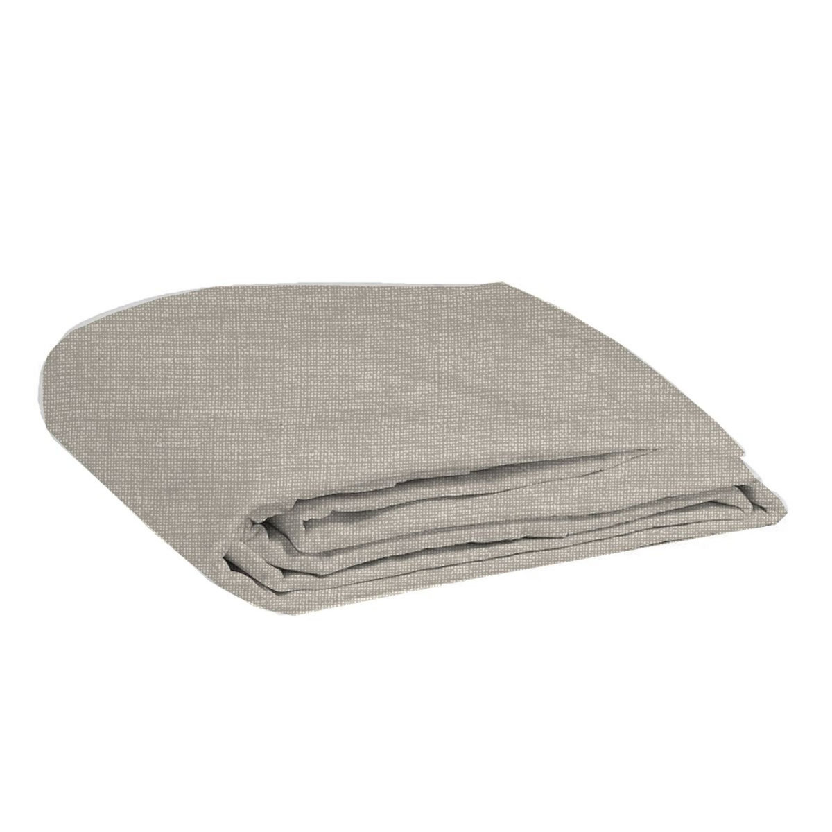 Drap plat uni en coton-lin 