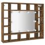 Voir la diapositive 3 : VIDAXL Armoire a miroir avec LED Chene fume 91x15x76,5 cm