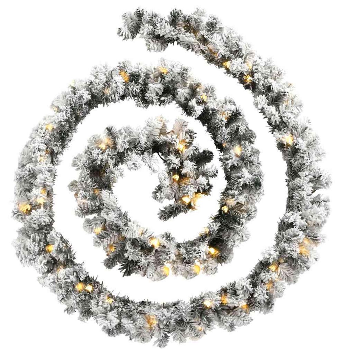 VIDAXL Guirlande de Noël avec lumieres LED vert 5 m PVC