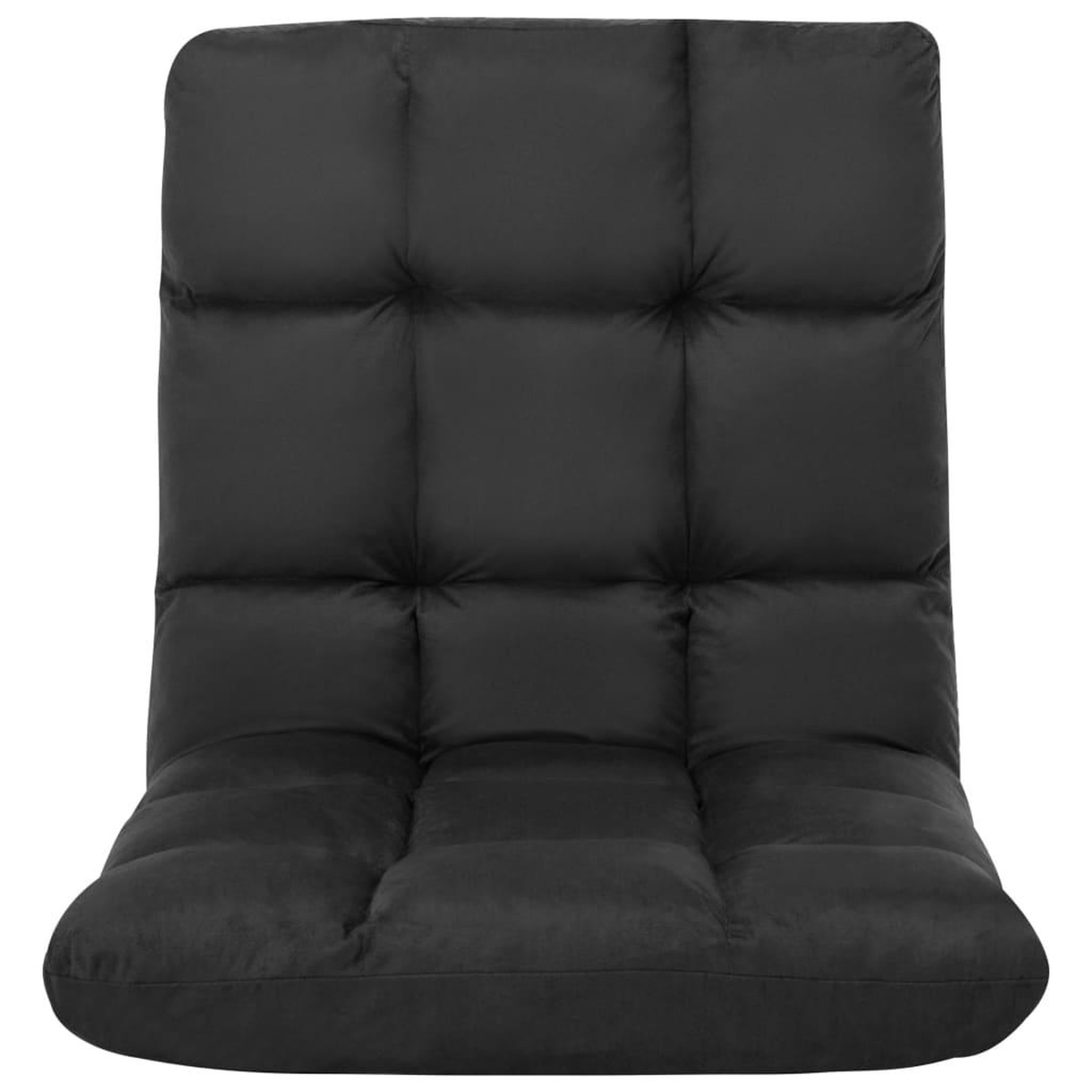 Voir la diapositive 3 : VIDAXL Chaise pliable de sol Noir Microfibre