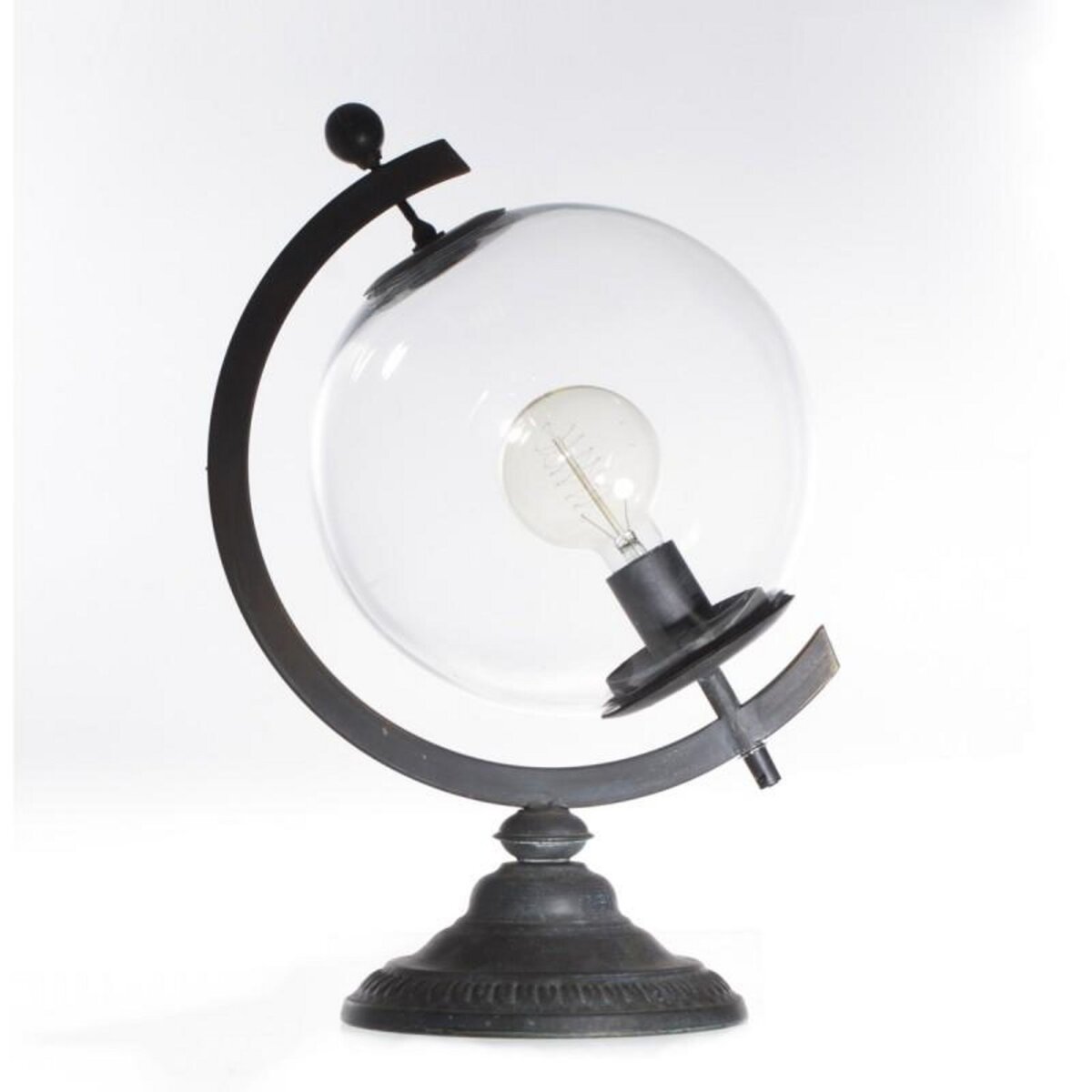  Lampe à Poser Métal  Globe  44cm Noir