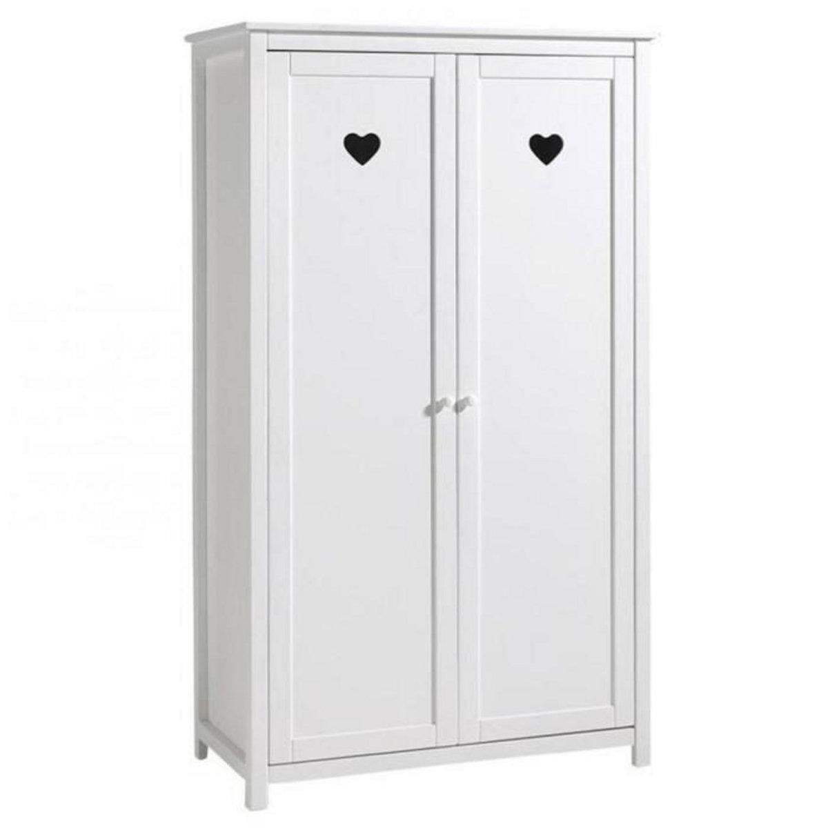 Paris Prix Pack - Lit Enfant, Sommier, Chevet & Armoire  Amori  90x200cm Blanc