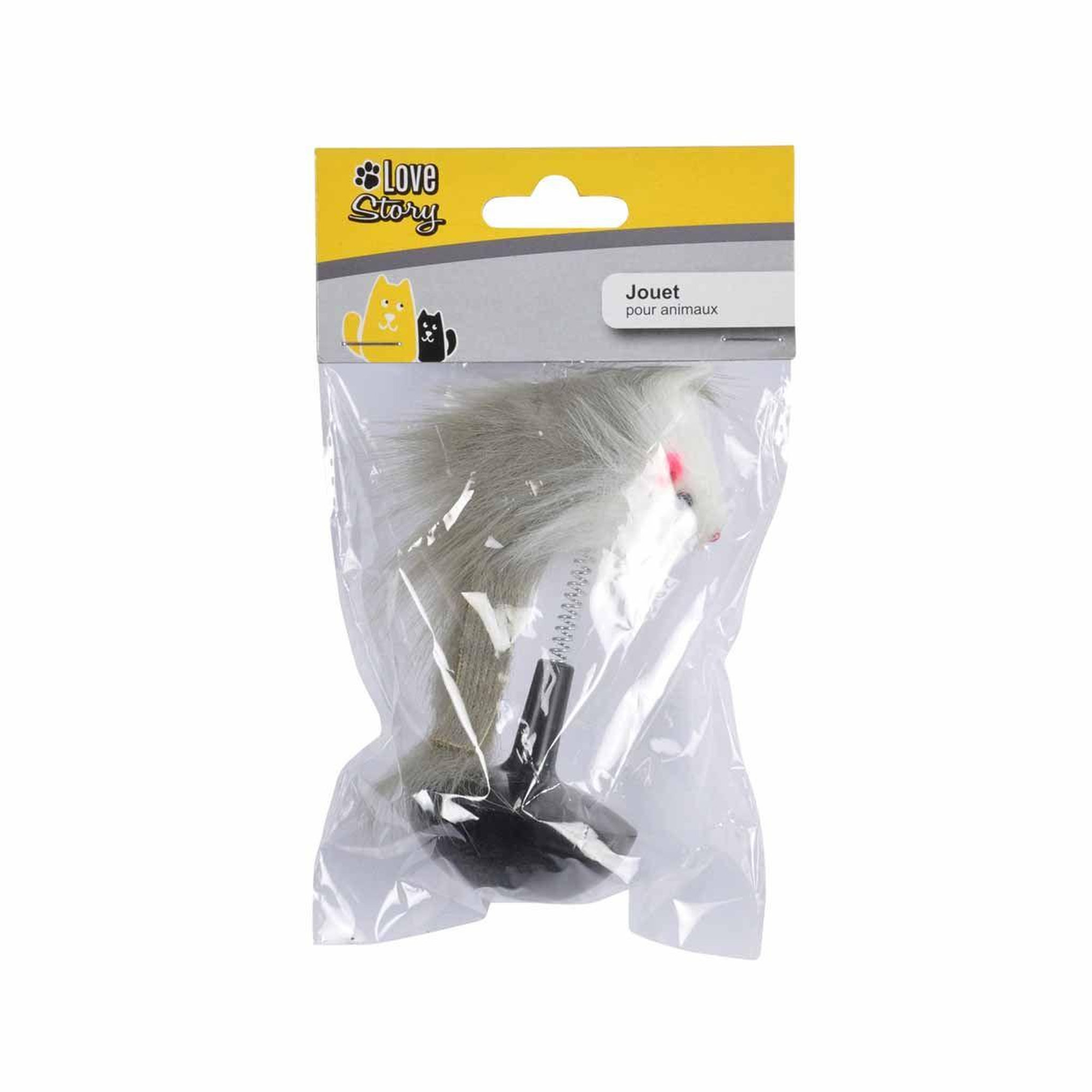 Voir la diapositive 2 : HOMEA Jouet pour chat  souris culbuto  11cm noir
