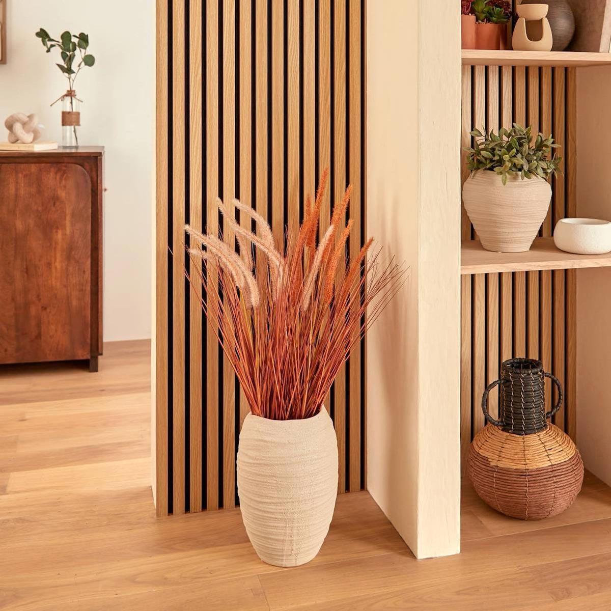 ATMOSPHERA Vase Déco en Céramique  Prudi  31cm Blanc