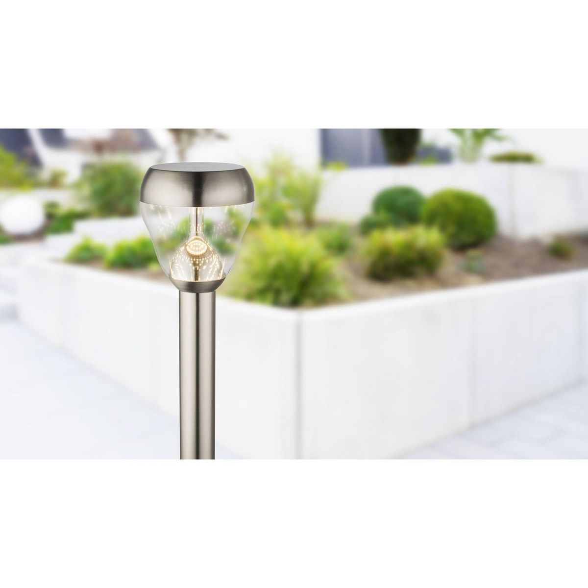 GLOBO Borne Luminaire d'extérieur H. 110 cm - Argent chromé