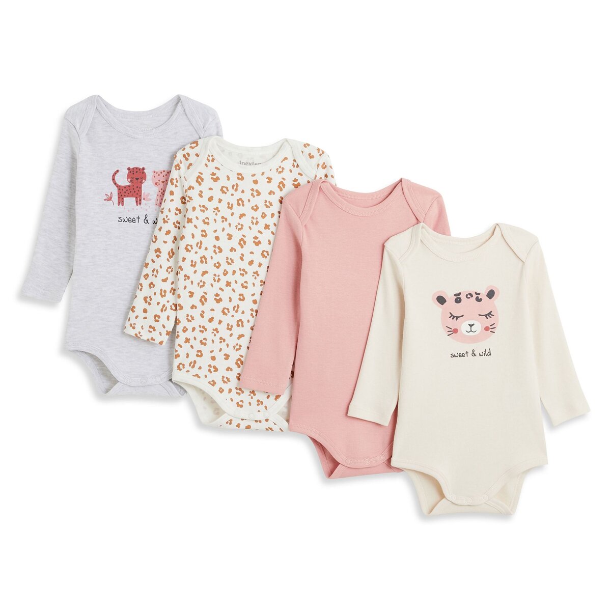 INEXTENSO Body beige en coton bébé fille pas cher 