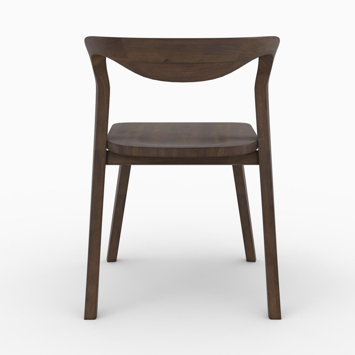 Rendez vous déco Chaise en bois d'hévéa foncé - Vega