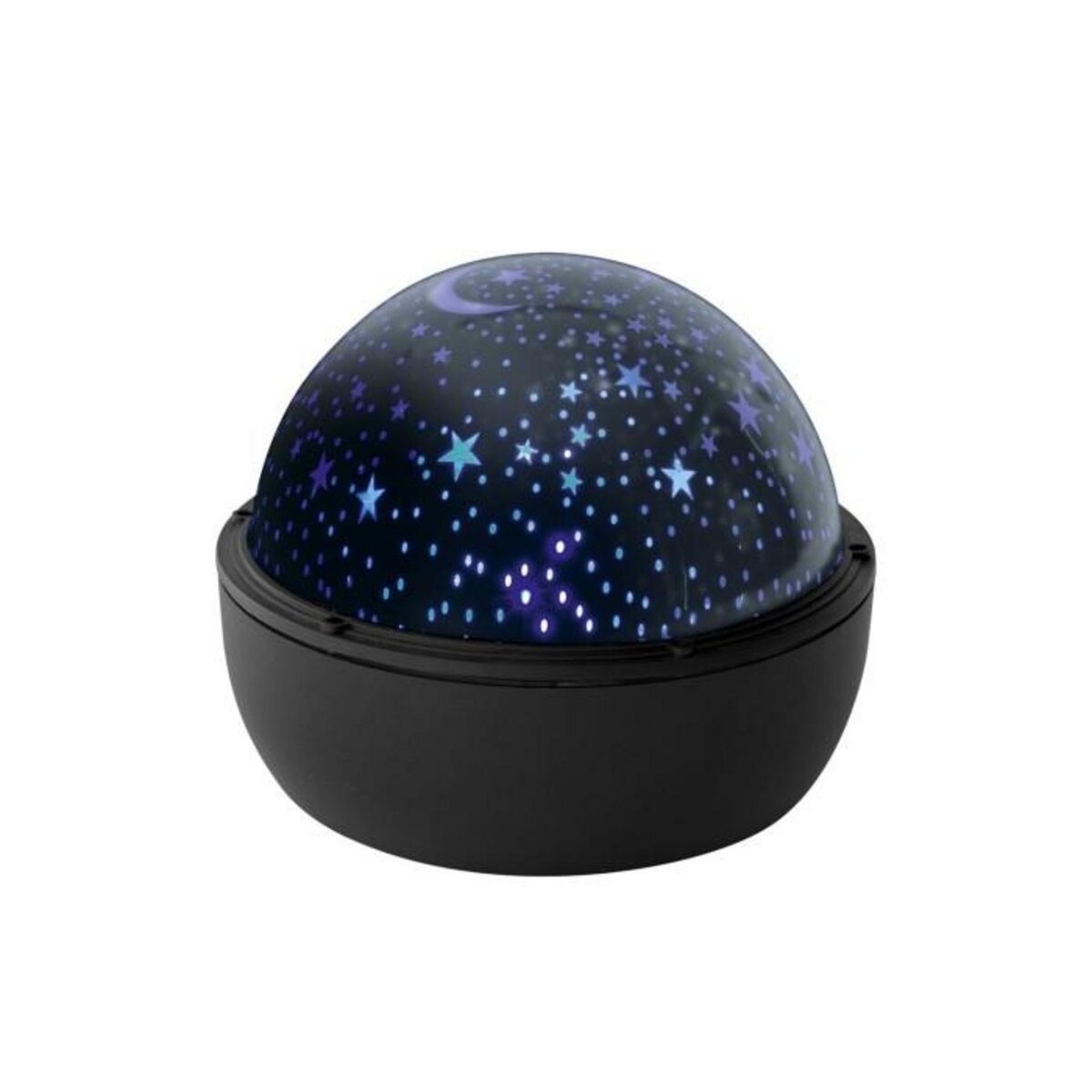 Paris Prix Veilleuse Led Rotative Enfant  Ciel Étoilé  16cm Noir