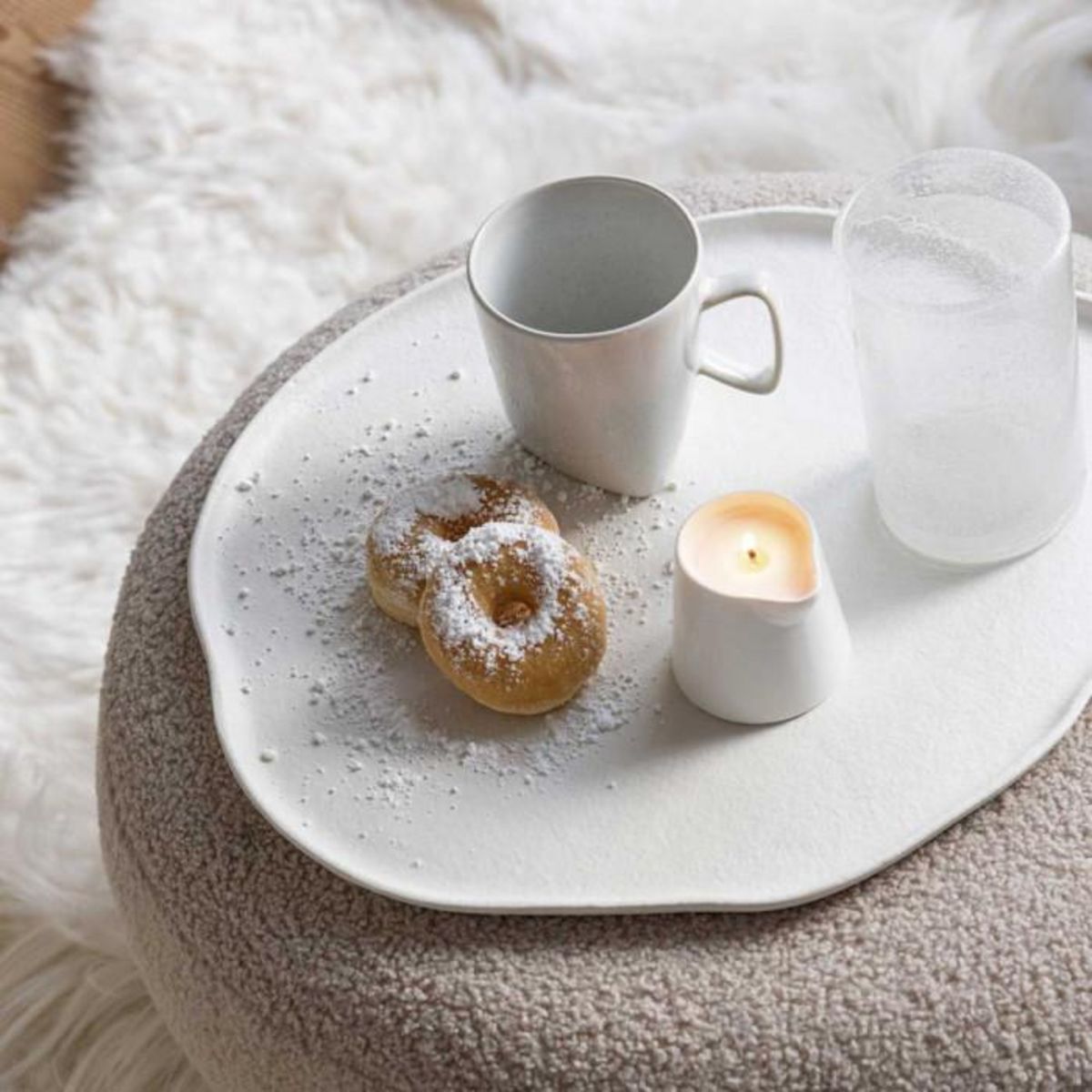 Paris Prix Plateau de Service Asymétrique  Vinta  29cm Blanc