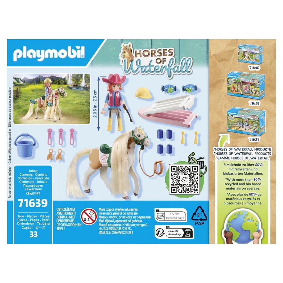 PLAYMOBIL 71639 Ellie avec son cheval à coiffer