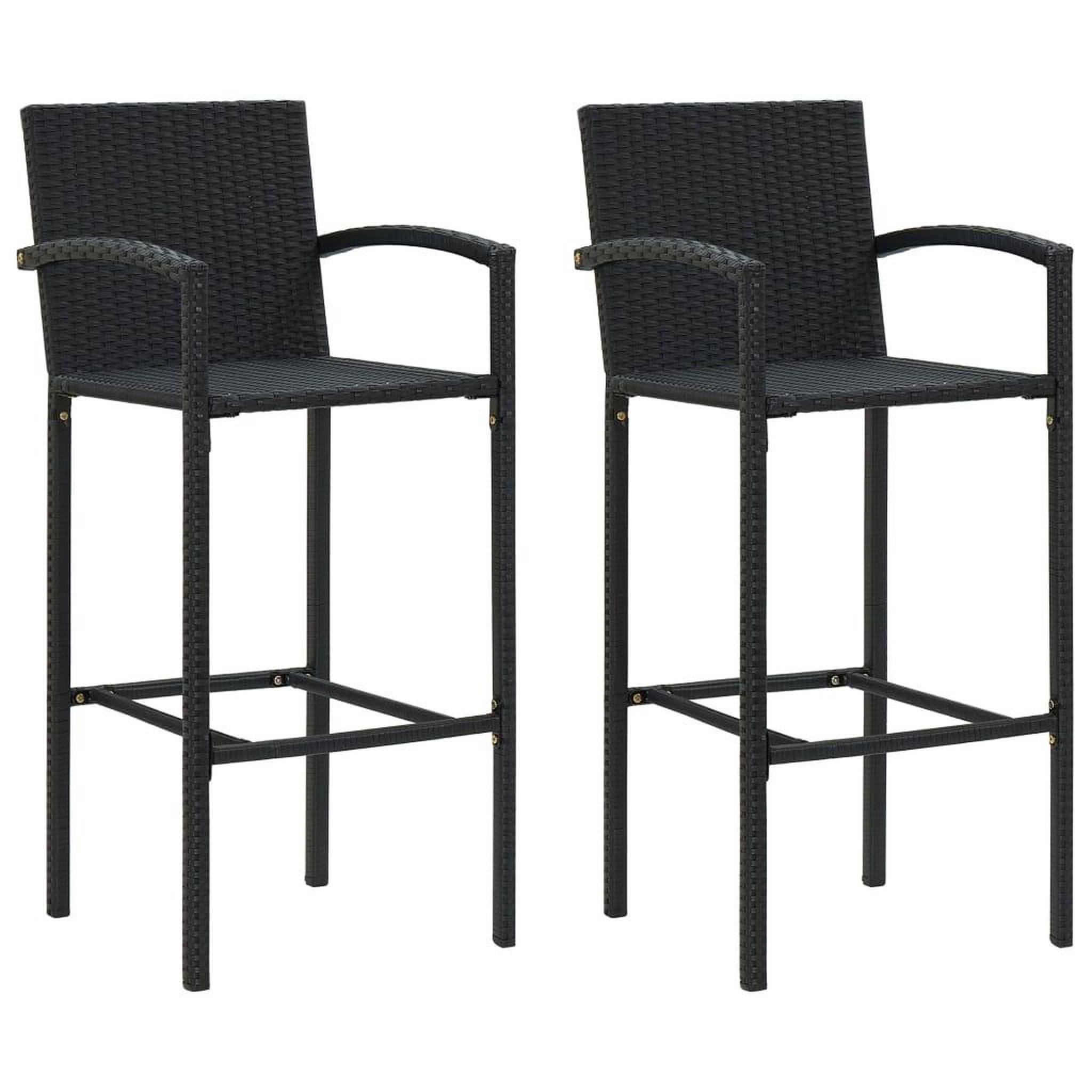 Voir la diapositive 3 : VIDAXL Ensemble de bar de jardin 3 pcs Noir