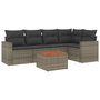 Voir la diapositive 2 : VIDAXL Salon de jardin 6 pcs avec coussins gris resine tressee