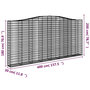 Voir la diapositive 6 : VIDAXL Paniers a gabions arques 3 pcs 400x30x180/200 cm Fer galvanise