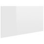 Voir la diapositive 2 : VIDAXL Tete de lit Blanc brillant 160x1,5x80 cm Bois d'ingenierie