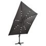 Voir la diapositive 5 : VIDAXL Parasol de jardin en porte-a-faux avec mat et lumieres LED