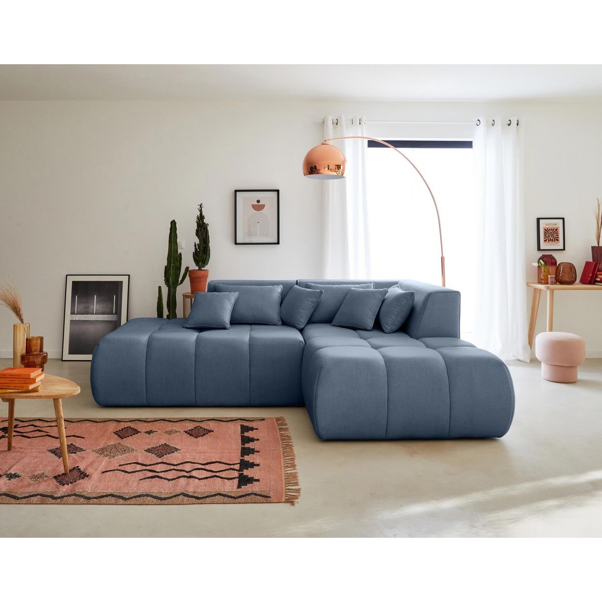 LISA DESIGN Caracas - canapé modulable d'angle droit - 4 places - en tissu