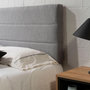Voir la diapositive 4 : MARCKONFORT Tête de lit tapissée Miconos 150x60 cm Couleur Gris, 8 cm d'épaisseur