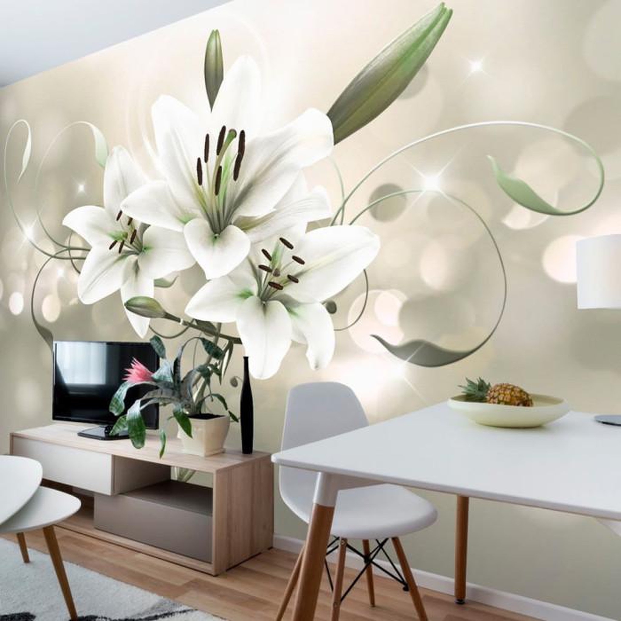 Paris Prix Papier Peint  Lily Flower of Masters. Coloris disponibles : Multicolore