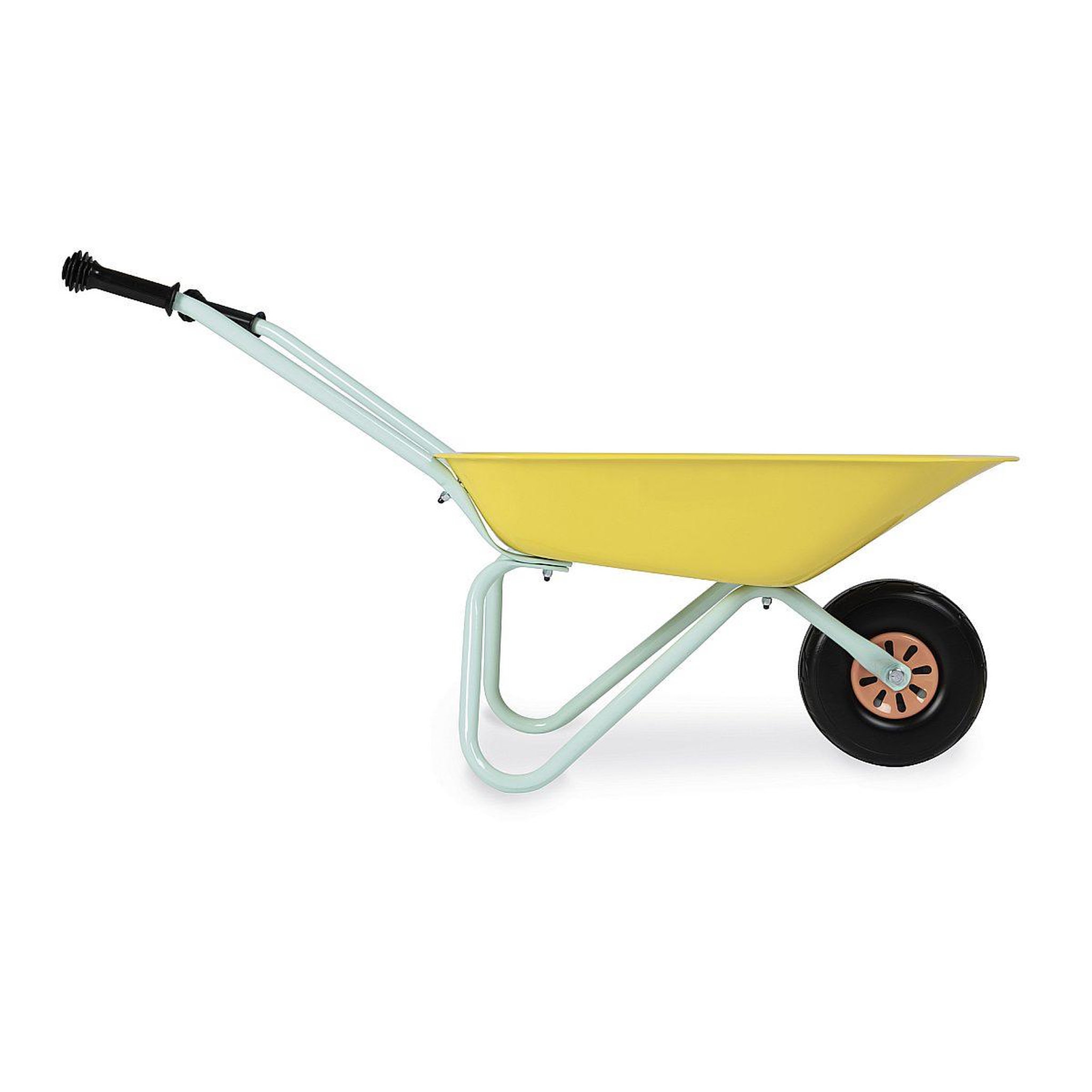 Voir la diapositive 4 : JANOD Brouette metal happy garden jaune -