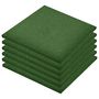 Voir la diapositive 2 : VIDAXL Carreaux de protection antichoc 6pcs Caoutchouc 50x50x3cm Vert