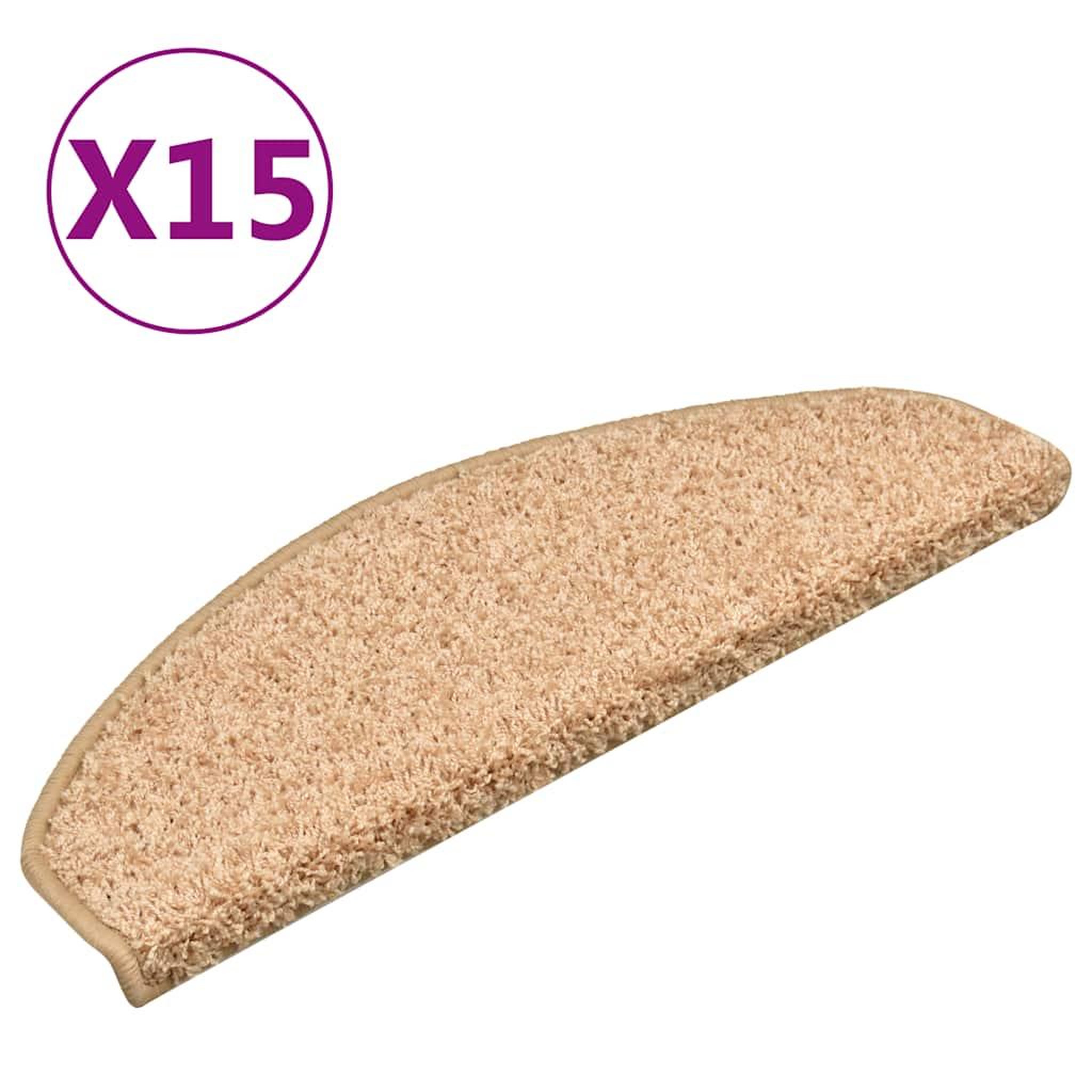 Voir la diapositive 2 : VIDAXL Tapis de marches d'escalier 15 pcs Dore 65x21x4 cm